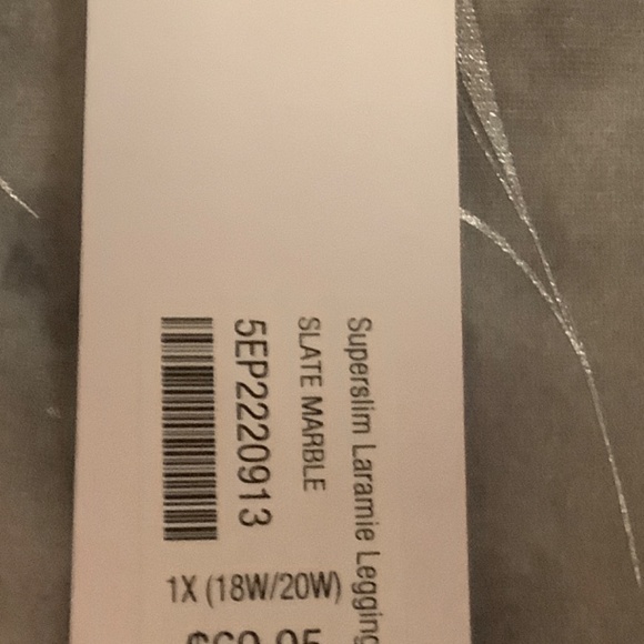 SOFT SURROUNDINGS GREY & SILVER SUPERSLIM ANKLE LEGGINGS - Picture 2 of 6